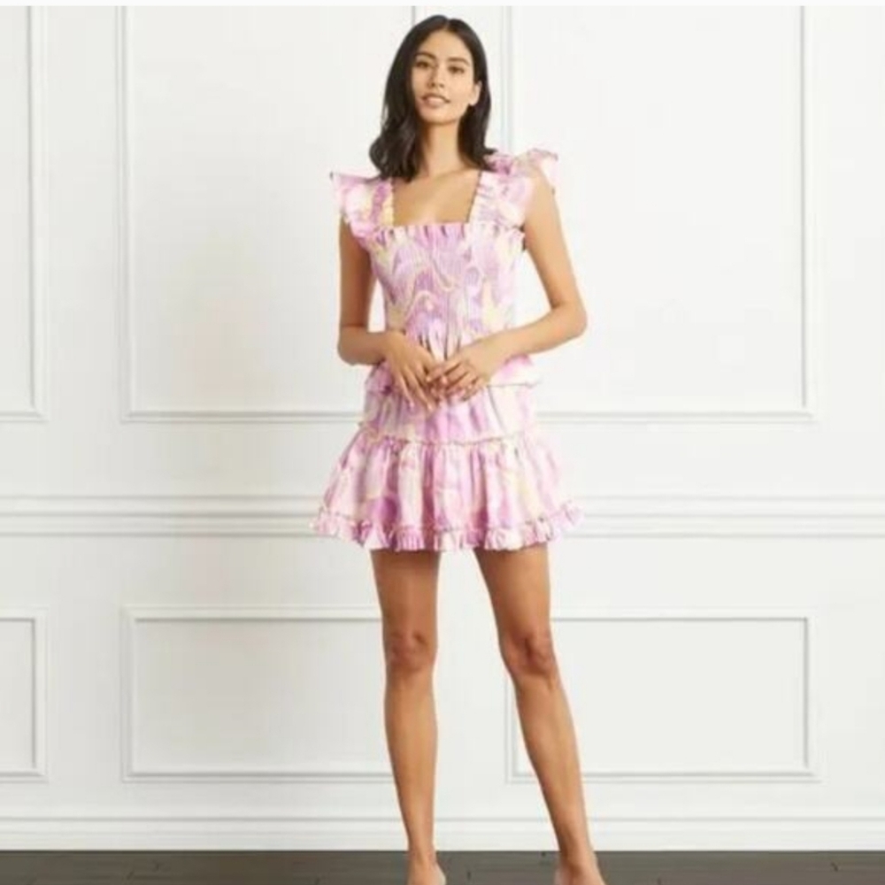 Hill House The Paz Skirt In Candy Keleidoscope Ruffle Tiered Skirt Size Medium - Picture 2 of 15